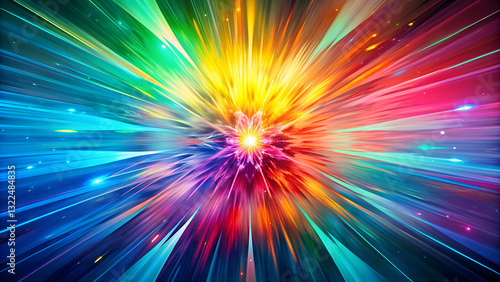 Wallpaper Mural Abstract Psychedelic Art. Vibrant Explosion of Color and Light Torontodigital.ca