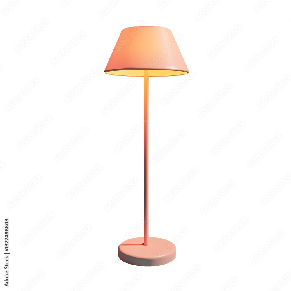 Pink Modern Floor Lamp for Interior Lighting. Pink Modern Floor Lamp for Interior Lighting.