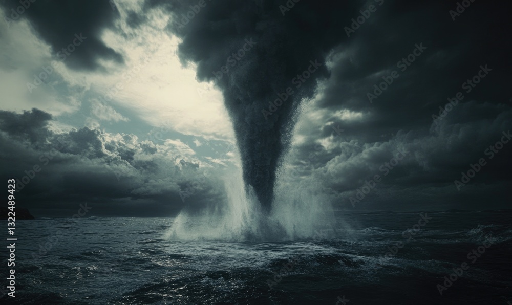 Obraz premium A huge storm is brewing in the ocean