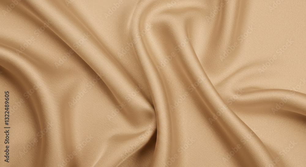 Naklejka premium A Luxurious Gold Colored Fabric with Soft Gentle Folds and Drapes