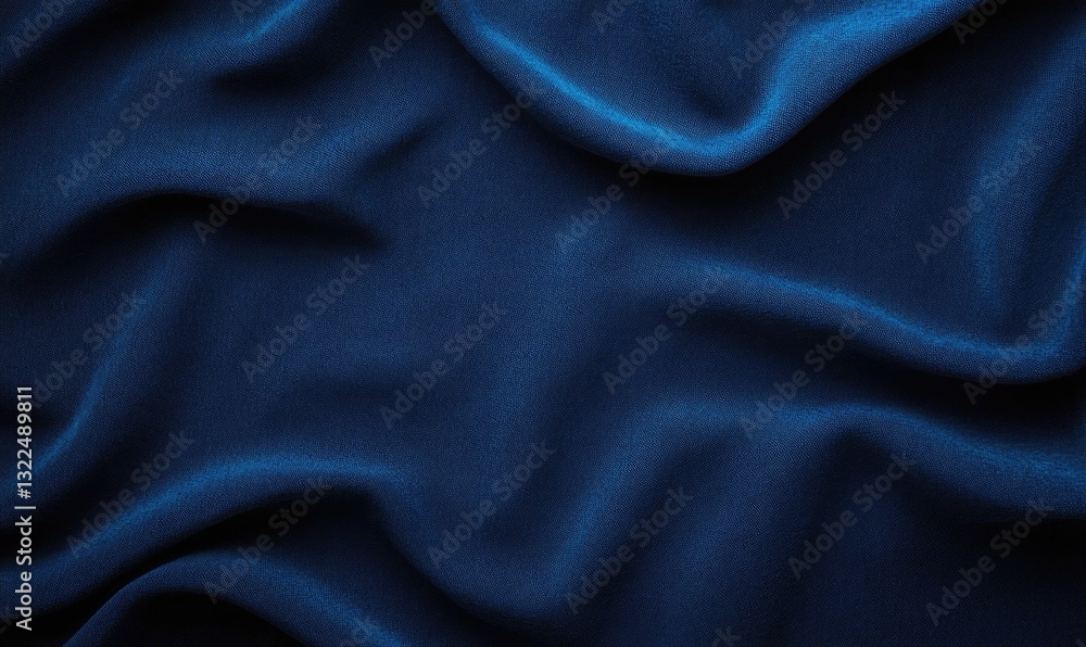Obraz premium A blue fabric with a wavy texture