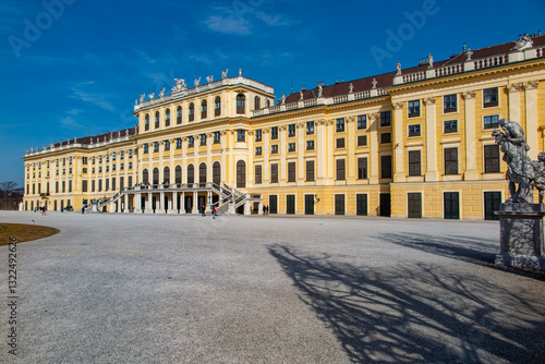 View of Schonbrunn palace in Wien