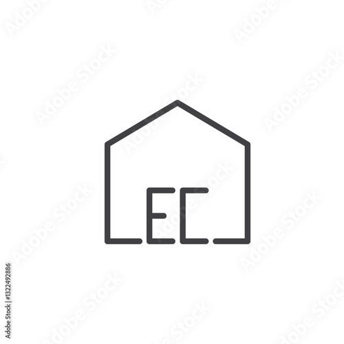 EC Luxury minimal monogram Real Estate Logo design