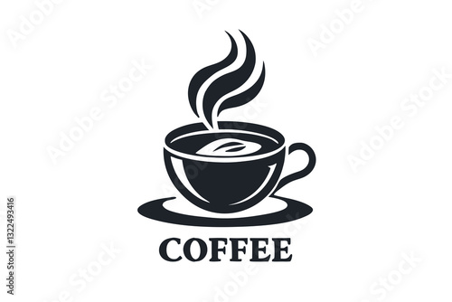 A cup of hot coffee or caffeine drink flat Vector