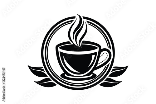 A cup of hot coffee or caffeine drink flat Vector