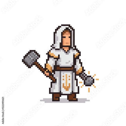 Pixel art cleric