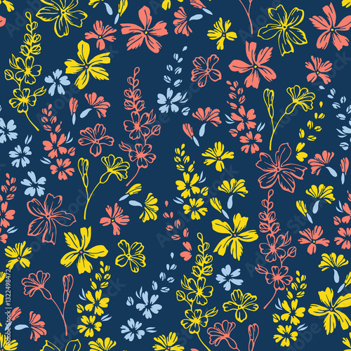 seamless pattern with flowers