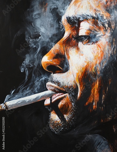 Professional Close-up Image of a Cigarette and Cigar for Smoking Concept