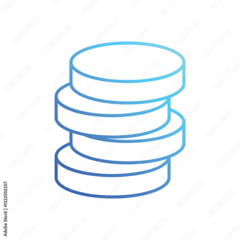 Coins vector icon Coins vector icon