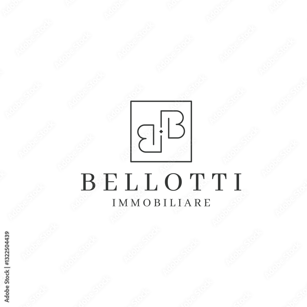 Obraz premium Bi IB Luxury Real Estate Business Monogram logo design