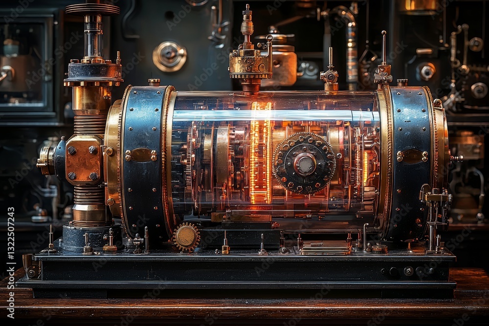 Fototapeta premium A stock offering for a small perpetual motion device that converts movement into energy