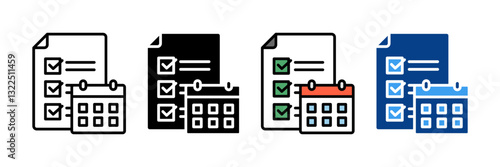 Project Timeline Icon Set Multiple Style Collection