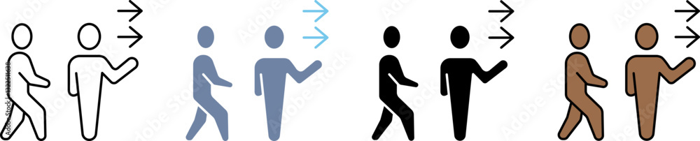 collective direction concept line icon. Simple element illustration. collective direction concept line icon. Simple element illustration.