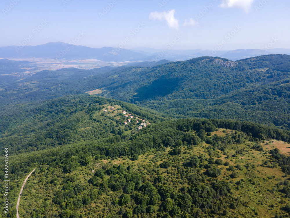 Fototapeta premium Landscape of Erul mountain near Kamenititsa peak, Bulgaria