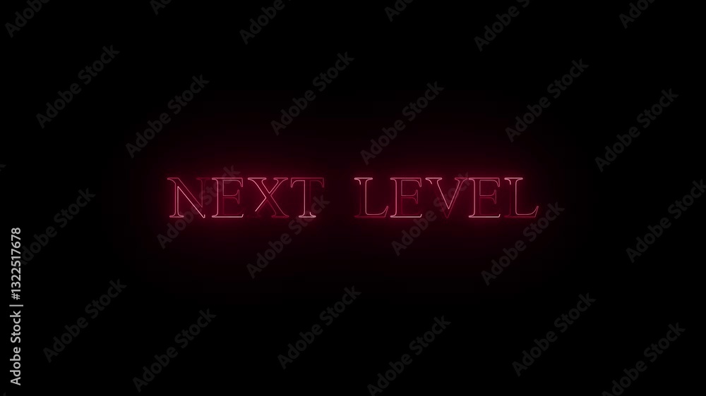 Next level neon glow text , black background typography animation 4k video Next level neon glow text , black background typography animation 4k video