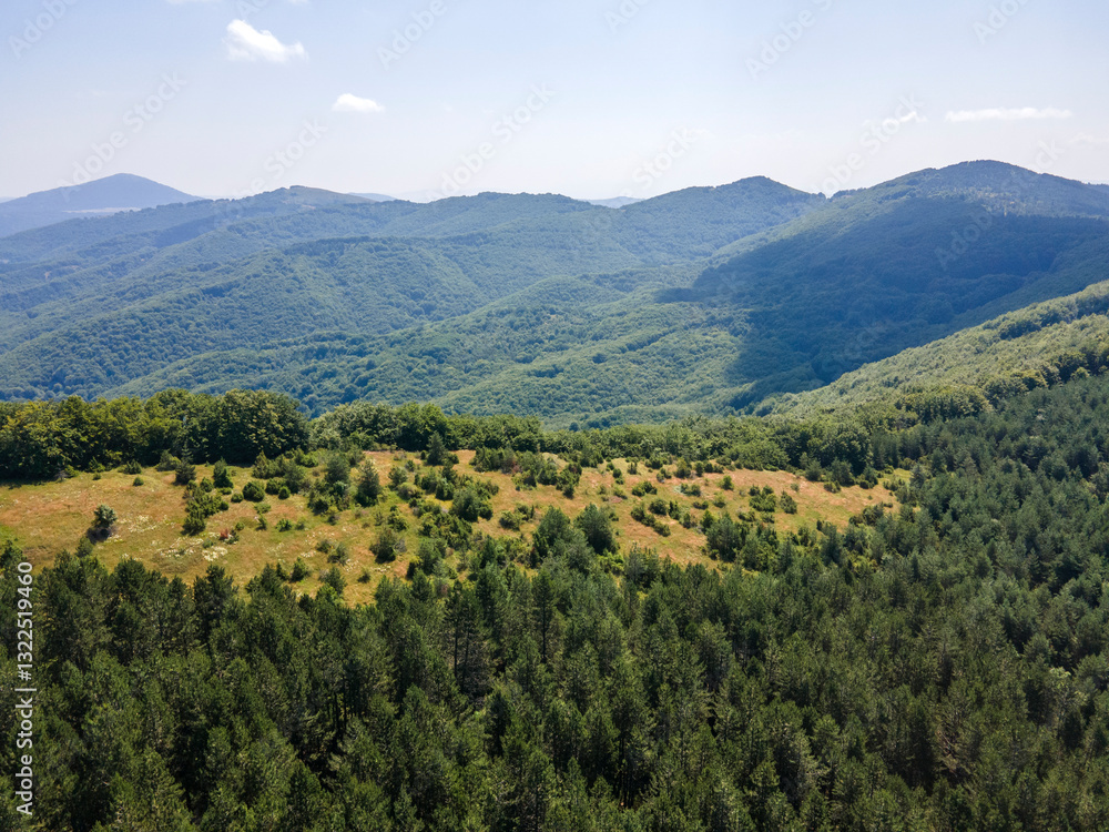 Naklejka premium Landscape of Erul mountain near Kamenititsa peak, Bulgaria