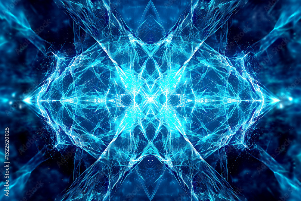 Fototapeta premium An Abstract Digital Artwork Showcasing a Futuristic Network of Interconnected
