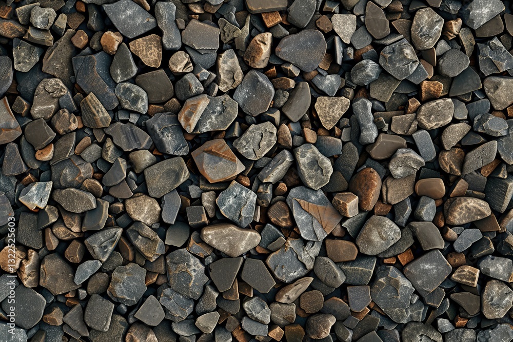 Seamless Texture of Pebbles and Small Stones in Flat Arrangement Seamless Texture of Pebbles and Small Stones in Flat Arrangement
