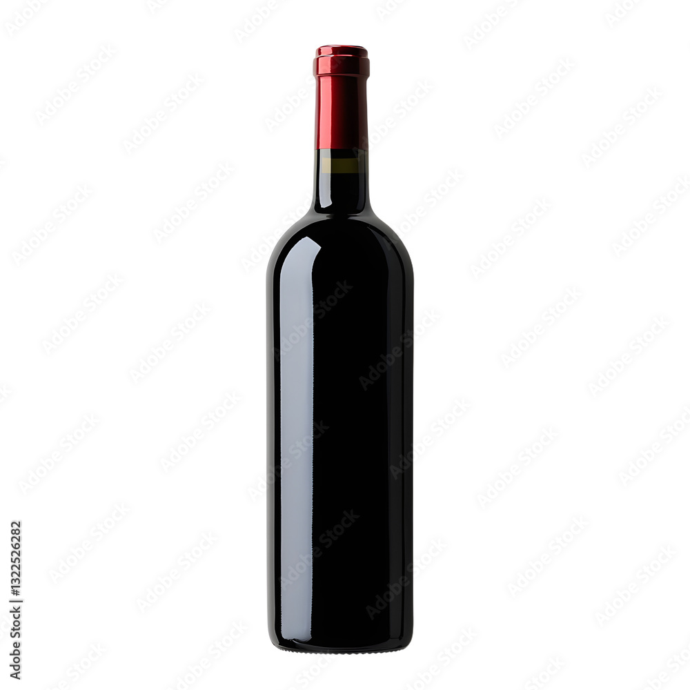 unlabeled red wine bottle isolated on white background unlabeled red wine bottle isolated on white background
