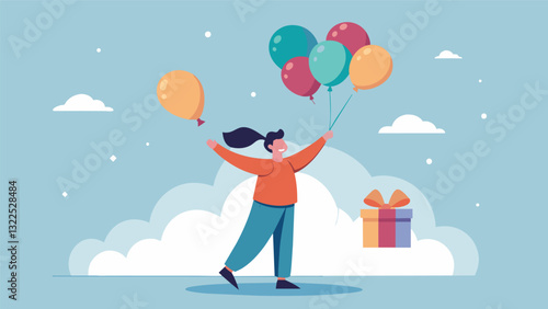 Letting go of distractions and fully immersing oneself in the present moment fully connecting with the surroundings and capturing its essence.. Vector illustration