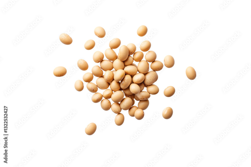 Pile of soybeans on a white background, isolated Pile of soybeans on a white background, isolated