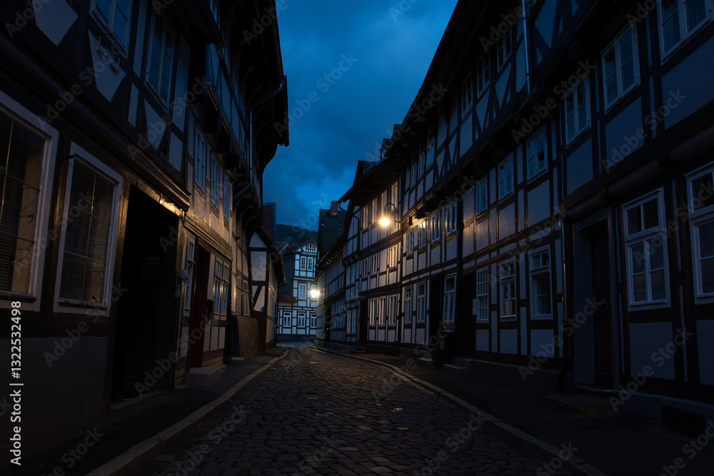 Fototapeta premium Old street in the night