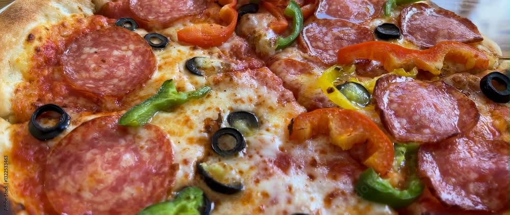 Anamorphic video of Hot American Pizza Anamorphic video of Hot American Pizza