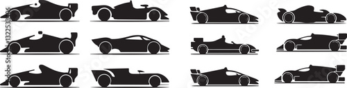 Motor Racing silhouettes