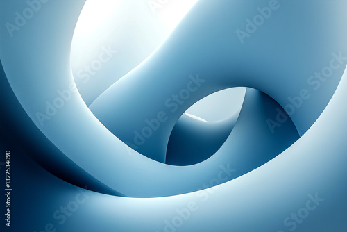 A Minimalistic Abstract Artwork with a Seamless Blue Gradient Background