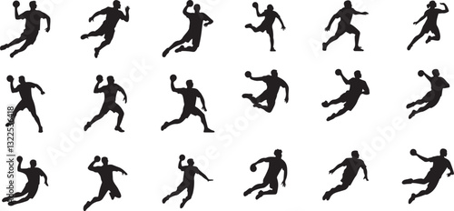 Handball silhouettes