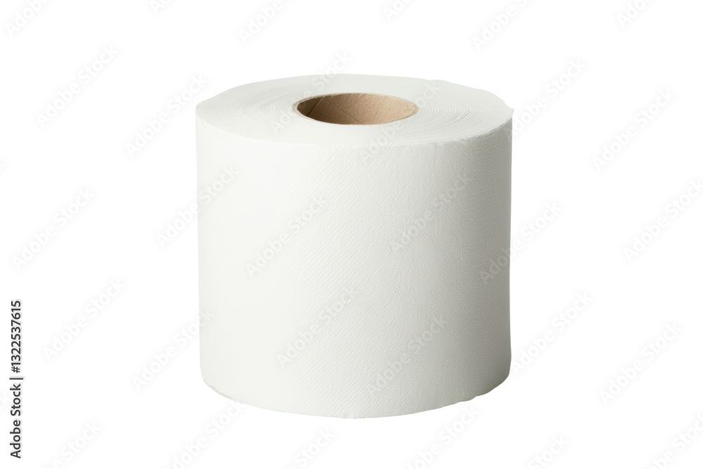 Roll of toilet paper is sitting on a white background, isolated Roll of toilet paper is sitting on a white background, isolated