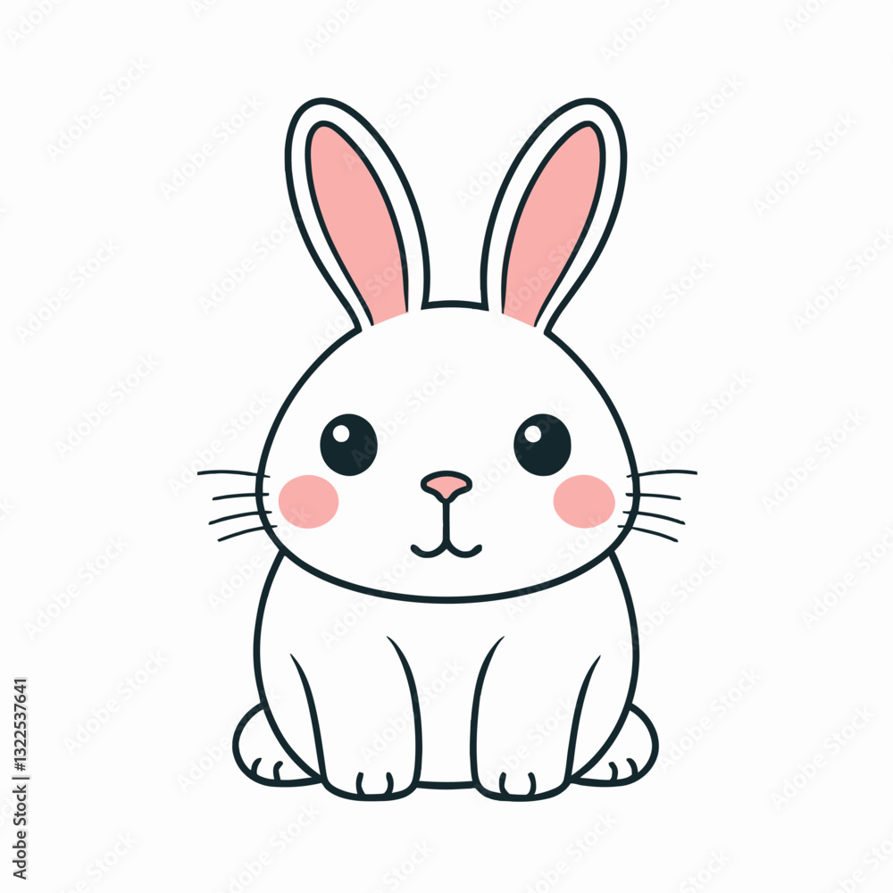 Cute vector line art illustration of a Bunny Cute vector line art illustration of a Bunny