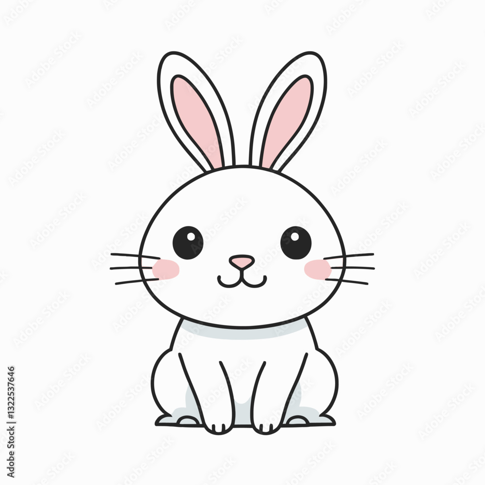 Cute vector line art illustration of a Bunny Cute vector line art illustration of a Bunny