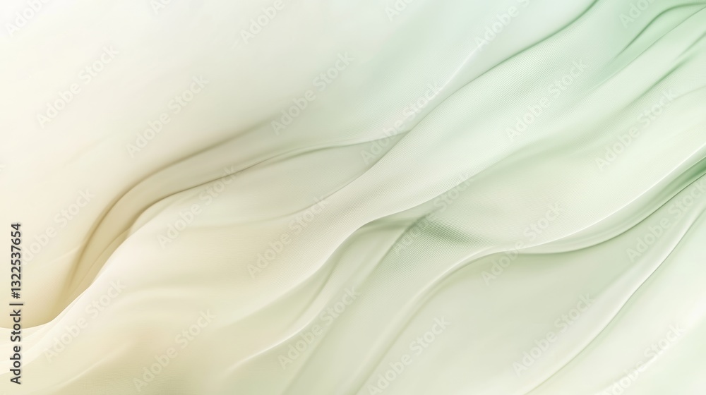Obraz premium Soft and Natural Blurred Gradient Background with Gentle Transitions from Pale Green to Cream