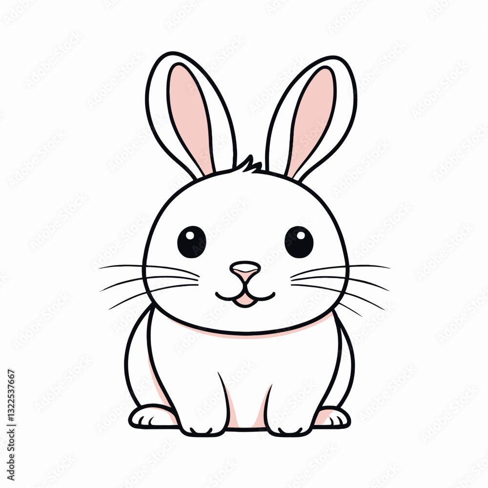 Cute vector line art illustration of a Bunny Cute vector line art illustration of a Bunny
