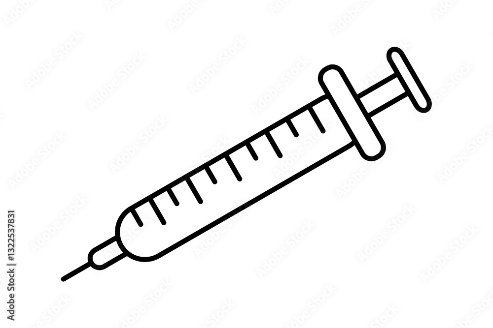 Injection single icon. Flat design in black isolated on white background. Simple injection design for drug, vaccine, medical and hospital usagei llustration. Injection single icon. Flat design in black isolated on white background. Simple injection design for drug, vaccine, medical and hospital usagei llustration.