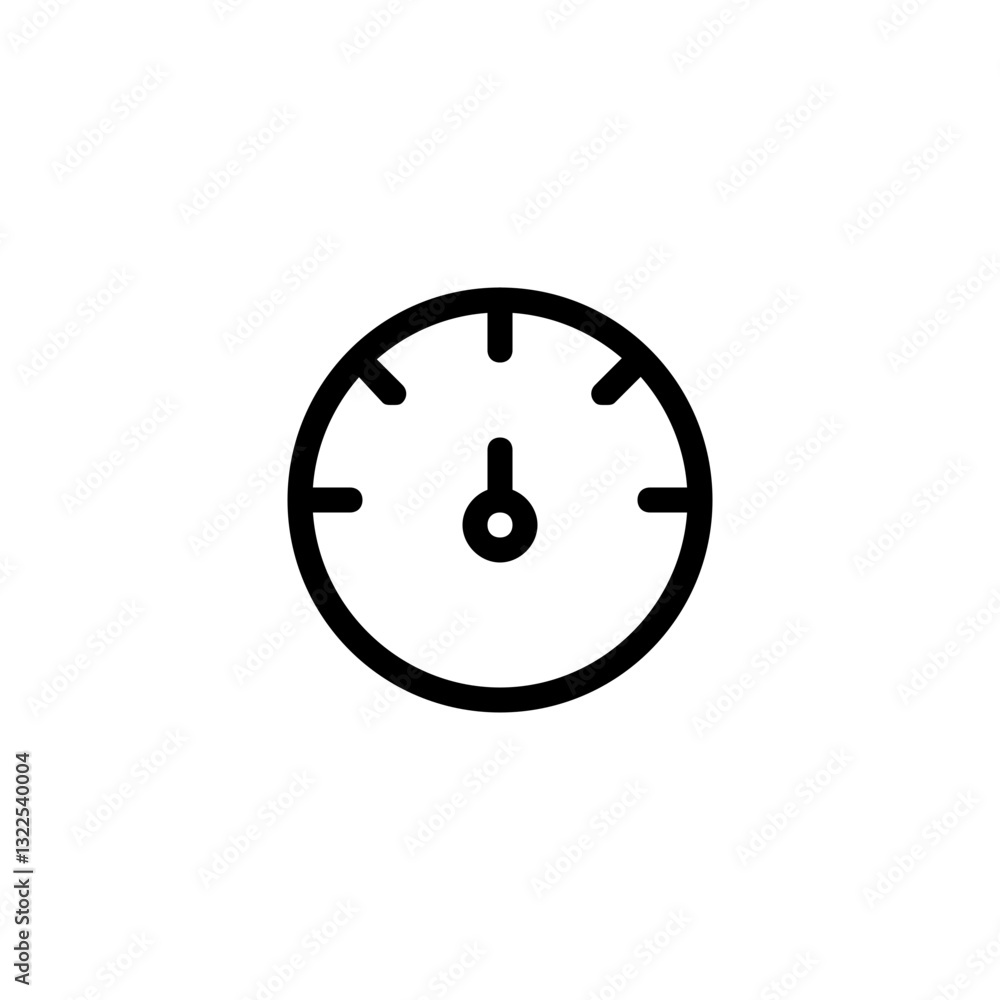 A Simple Speedometer Icon Conveying Speed, Efficiency, And Progress With A Clean Minimalist Black Line Art Style On A White Background A Simple Speedometer Icon Conveying Speed, Efficiency, And Progress With A Clean Minimalist Black Line Art Style On A White Background