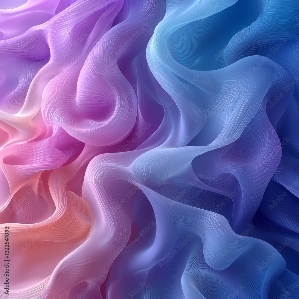 Obraz premium Colorful, smooth, and translucent light on a silk background