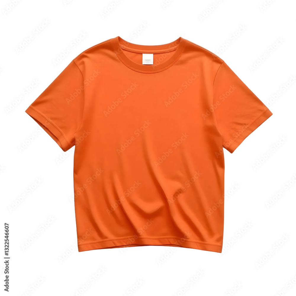 Orange T-Shirt Mockup Isolated On Transparent Background Orange T-Shirt Mockup Isolated On Transparent Background