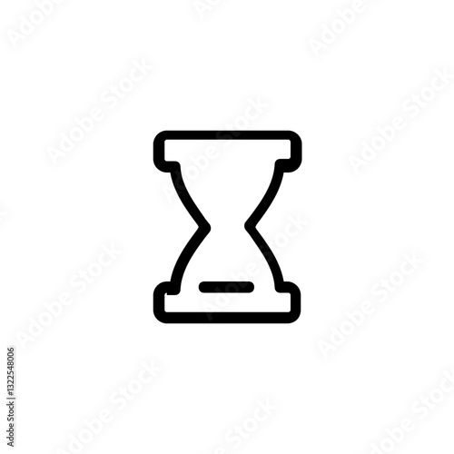 Times Gentle Passage, A Minimalist Hourglass Design, Showcasing The Fleeting Nature Of Moments With Clean Lines And A Stark White Background