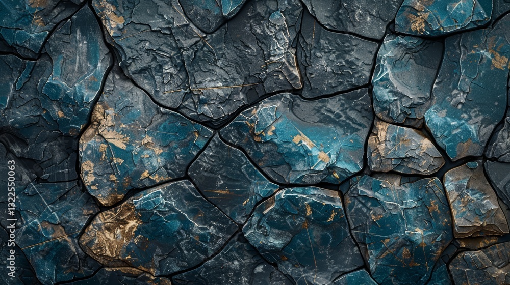 Vibrant Blue Abstract Lava Stone Texture Background with Clean Lines and Geometric Patterns Vibrant Blue Abstract Lava Stone Texture Background with Clean Lines and Geometric Patterns
