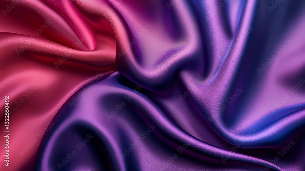 Obraz premium Vibrant Color Gradient Abstract Background with Silk Drapery and Shiny Folds
