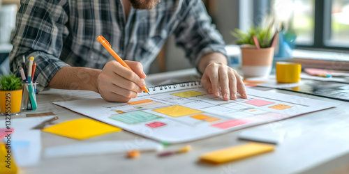 Wallpaper Mural Social media manager planning content calendar in a bright office space creative workspace modern view Torontodigital.ca