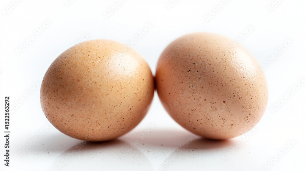 Two Glossy Chicken Eggs on Transparent Background - Perfect for Easter Promotions, Culinary Blogs, and Health Food Advertisements Two Glossy Chicken Eggs on Transparent Background - Perfect for Easter Promotions, Culinary Blogs, and Health Food Advertisements