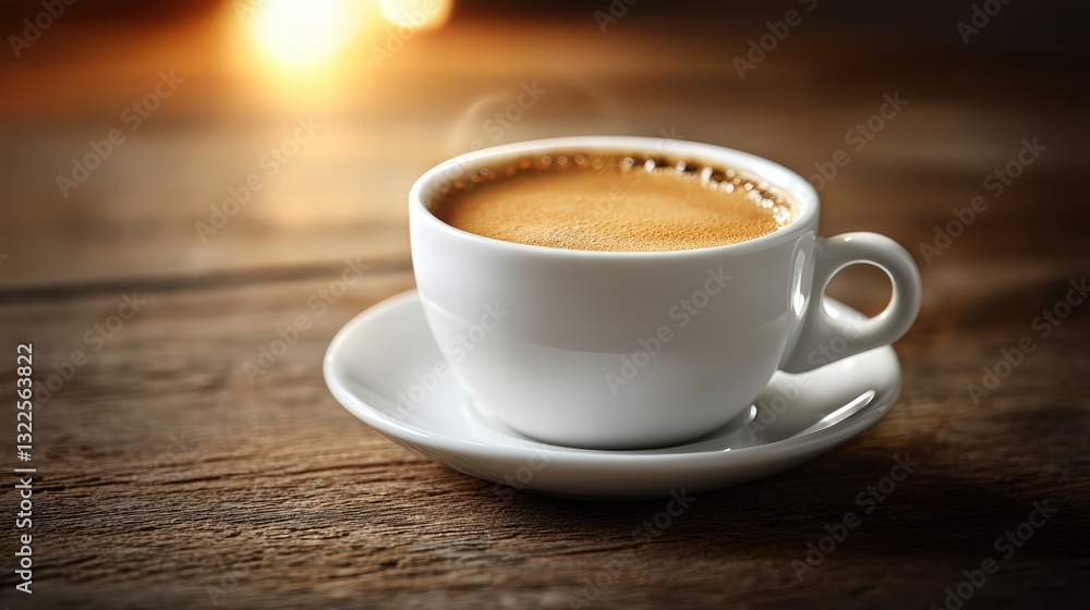 Exquisite close-up of a single cup of rich coffee perfectly crafted for a latte with beautiful foam art design Exquisite close-up of a single cup of rich coffee perfectly crafted for a latte with beautiful foam art design
