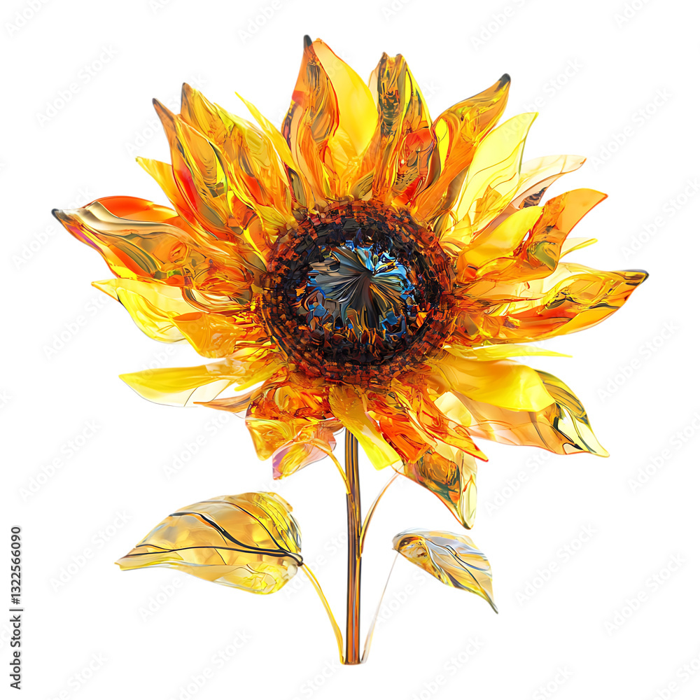 Fototapeta premium PNG Sunflower against a transparent background