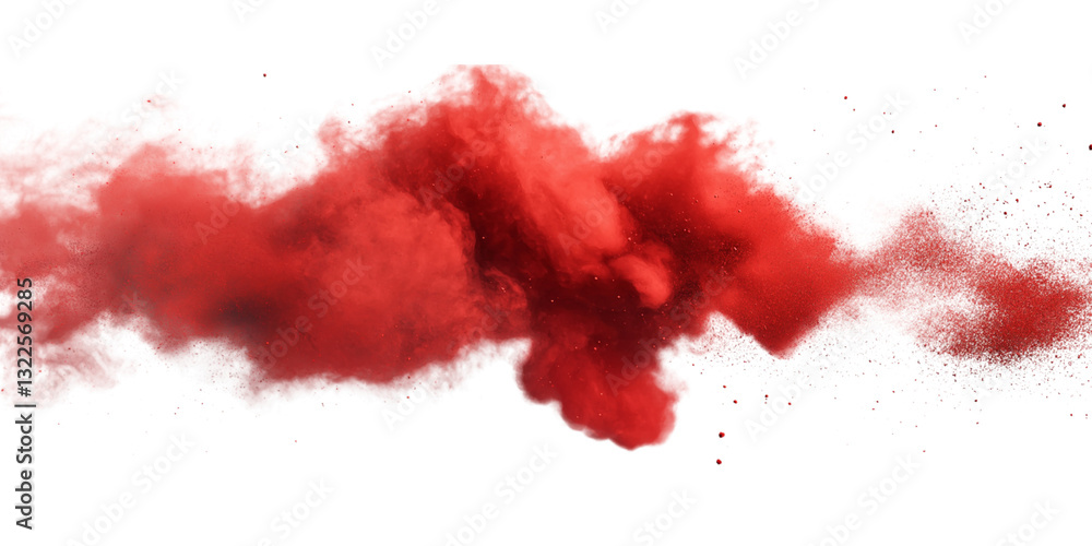 Red color explosion on transparent background Red color explosion on transparent background