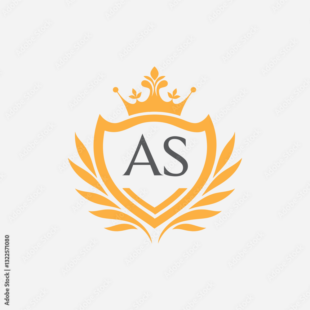 Obraz premium AS luxury logo design
