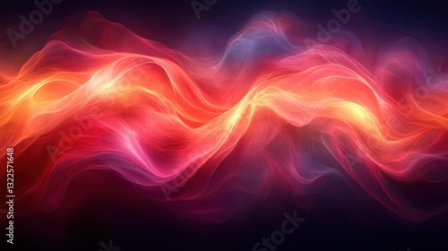 Wallpaper Mural Abstract fiery red, orange, and blue wave energy flow. Torontodigital.ca