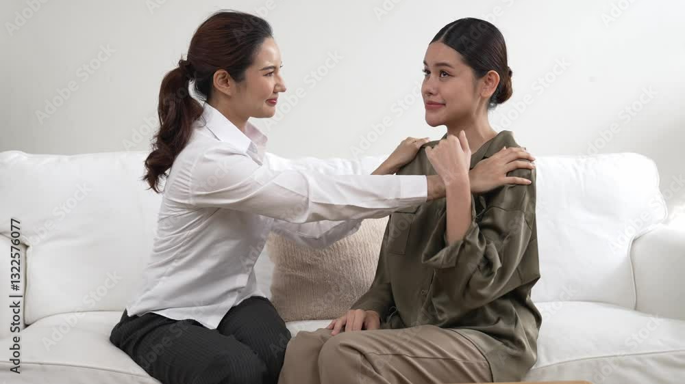 Supportive and comforting hands cheering up depressed patient person or stressed mind with empathy. Psychologist reassuring stressful and sad patient in vivancy clinic. Supportive and comforting hands cheering up depressed patient person or stressed mind with empathy. Psychologist reassuring stressful and sad patient in vivancy clinic.